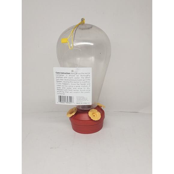 True Living 9” Hanging Hummingbird Feeder - Red/Yellow/Clear - NEW - Picture 2 of 4